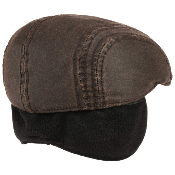 Stetson Brown Cotton Modesto Cap with Ear Flaps
