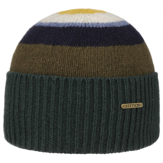 Green Cotton Cuffed Beanie - Stetson