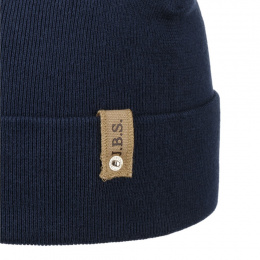 Cotton & Wool Cuffed Beanie Navy blue - Stetson