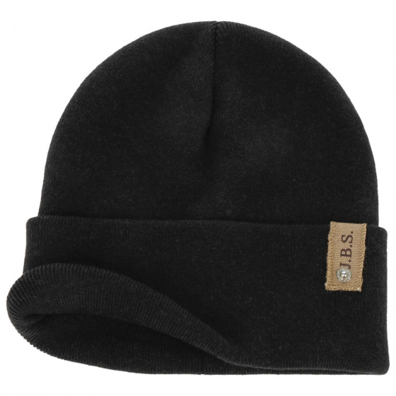Bonnet à Revers Coton & Laine Noir - Stetson Bonnet à Revers Coton & Laine Noir - Stetson