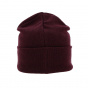 Cotton & Wool Burgundy Cuffed Beanie - Stetson