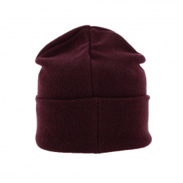Burgundy Cotton & Wool Cuffed Beanie - Stetson