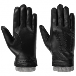 Black Sheepskin Leather Driving Gloves - Stetson