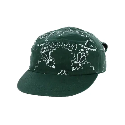 Casquette Baseball Motif Bandana Vert - Traclet