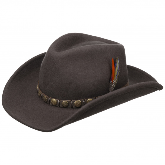 Stetson Brown Felt Western Bodie Hat