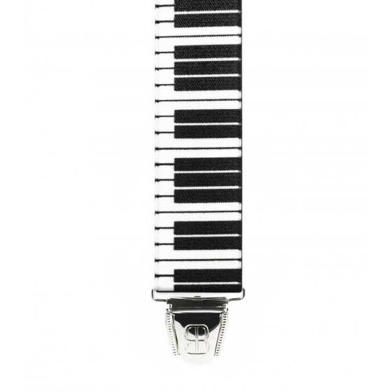Black & White Piano Suspenders - Traclet Black & White Piano Suspenders - Traclet