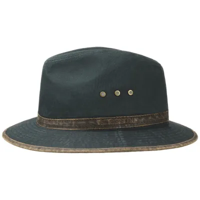 Stetson Ava Ruston Cotton Navy Traveller Hat Reference: 7503 | Traclet Hat Shop