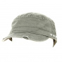 Military Field Cap Checkered Khaki - Keyone