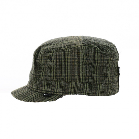 Casquette Militaire Field Carreaux Kaki - Keyone