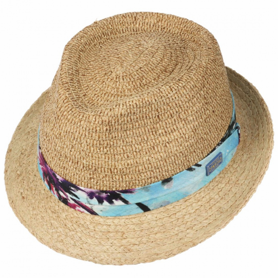 Natural Raffia Straw Trilby Hat - Stetson