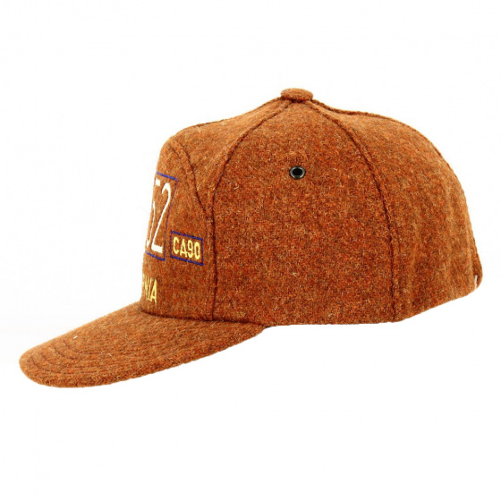 Casquette Baseball California Laine Orange - Traclet