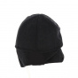 Dalena Black Wool Ear Flap Cap - Traclet
