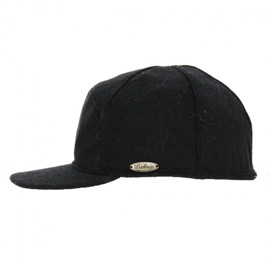 Dalena Black Wool Ear Flap Cap - Traclet