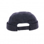 Navy Linen Docker Beanie - Stetson