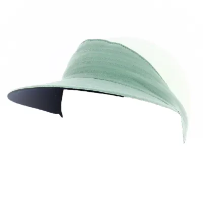 Reversible Cotton Visor Almond Green and Navy - MTM Reference: 9452 | Chapellerie Traclet