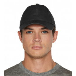 Casquette Baseball Wax Coton Ciré Noire - Tilley
