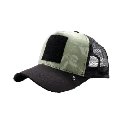 Baseball Trucker Patch Tie Dye Khaki Cap - Scratchy's Reference: 17879 | Chapellerie Traclet