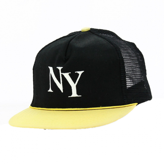 NY Black & Yellow Trucker Cap - Traclet