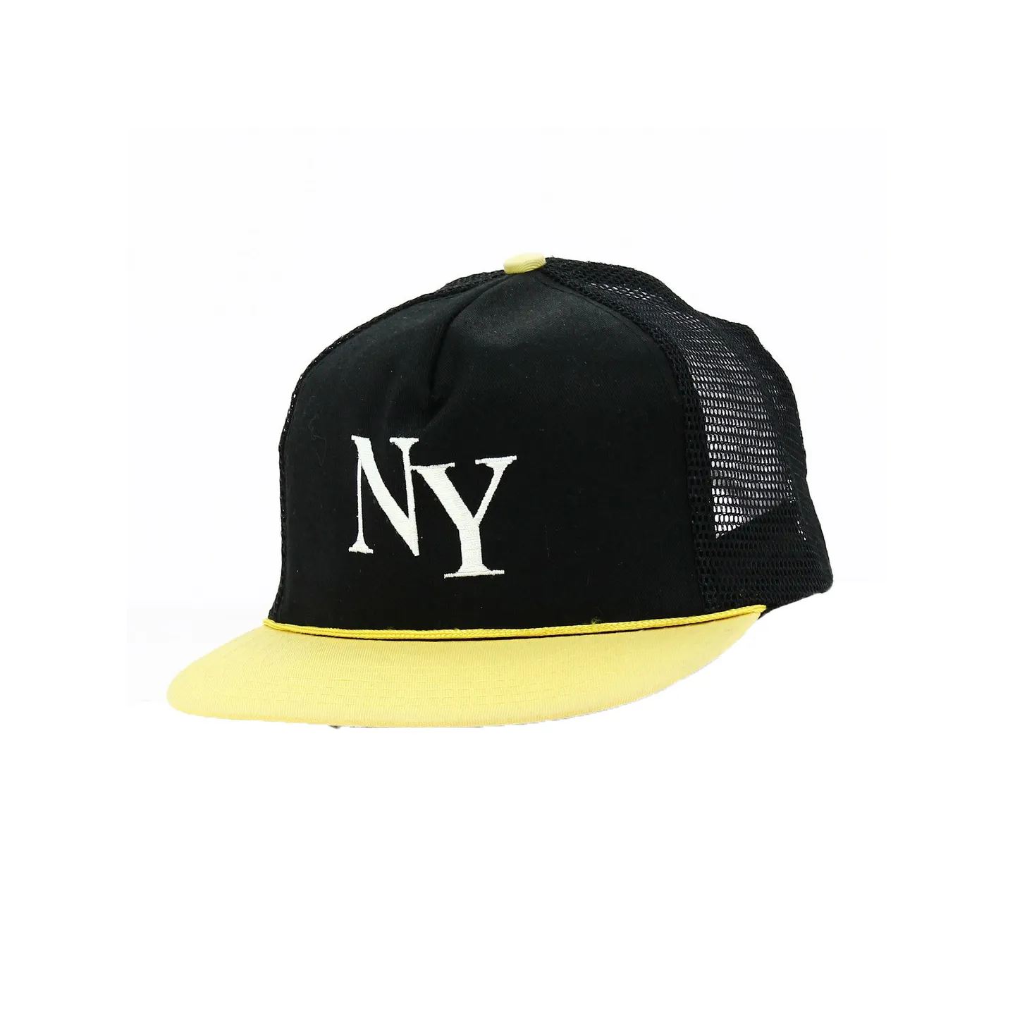 Casquette Trucker NY Noir & Jaune - Traclet Reference : 18475 | Chapellerie Traclet