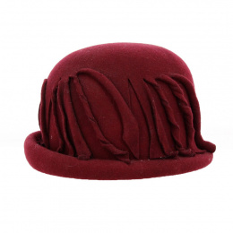 Felt cloche hat Christy Bordeaux - Traclet