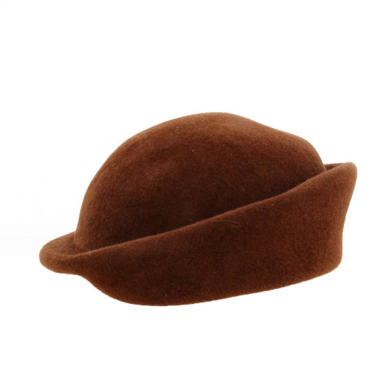 Alsie Wool Garrison Cap Brown - Traclet