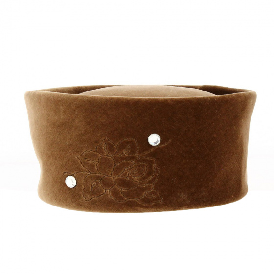 Brown Pink Embroidered Beanie - Kangol Brown Pink Embroidered Beanie - Kangol