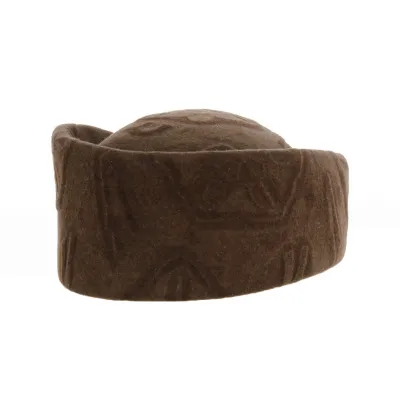 Toque Laine Fleur Marron - Traclet