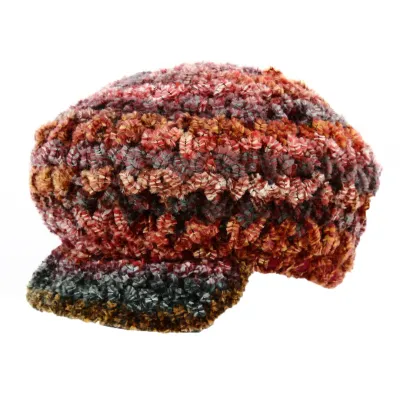 Burgundy Acrylic Knit Newsboy Cap - Traclet Reference: 18486 | Traclet Headwear