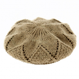 Baroni Angora and Beige Wool Beret - Traclet