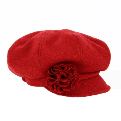 Casquette Gavroche Laine Fleur - Traclet Référence : 18493 | Chapellerie Traclet