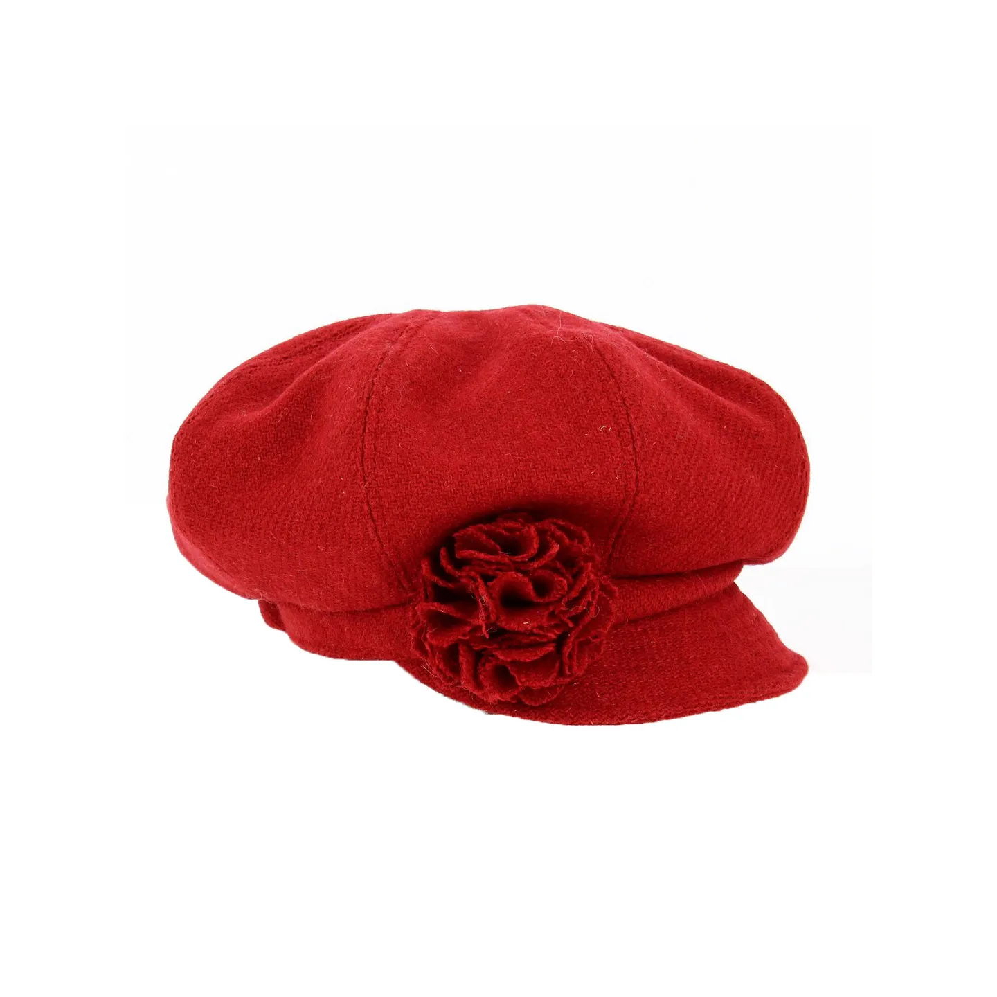 Wool Newsboy Cap with Flower - Traclet Reference: 18493 | Traclet Hat Shop