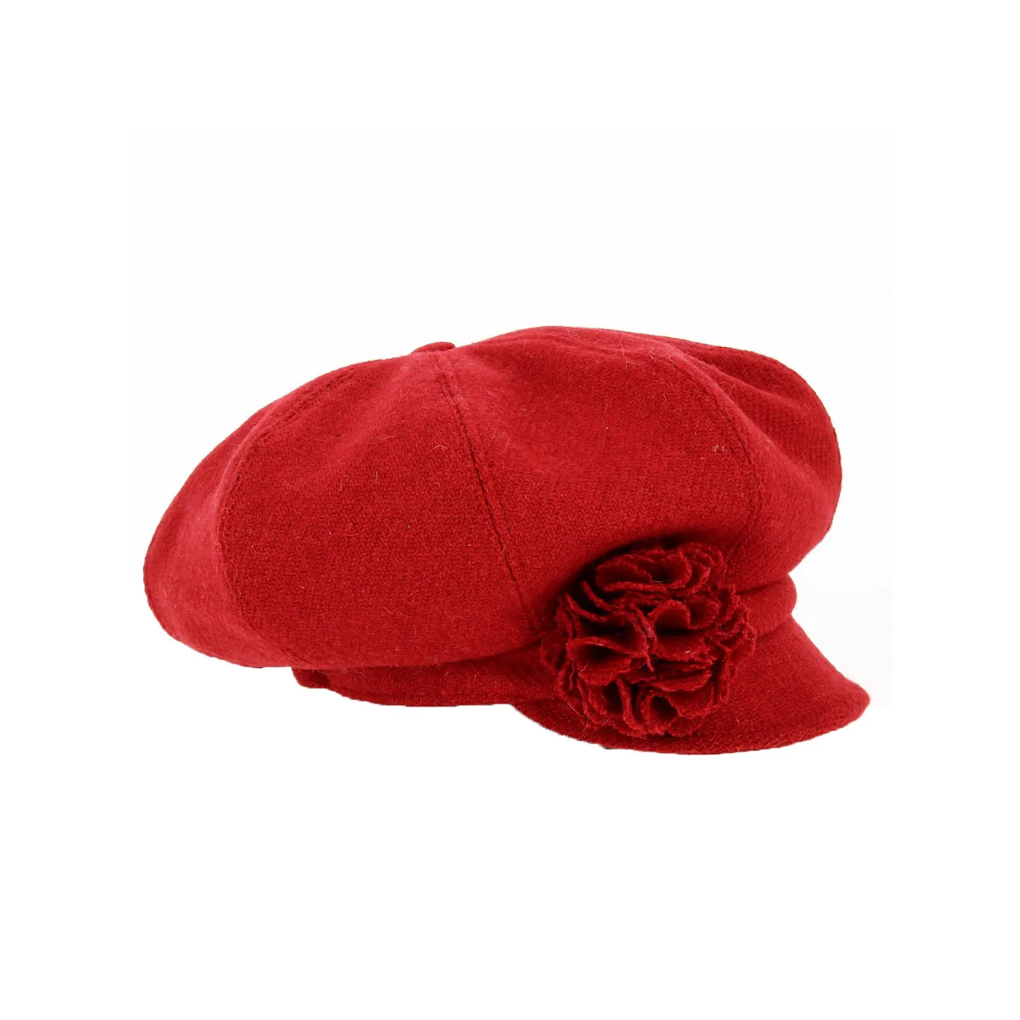Wool Newsboy Cap with Flower - Traclet Reference: 18493 | Traclet Hat Shop