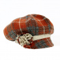 Wool Newsboy Cap with Flower - Traclet