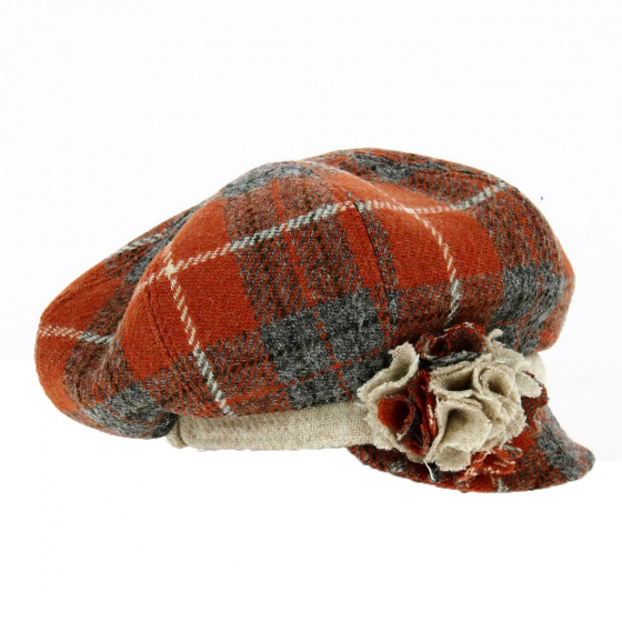 Casquette Gavroche Laine Fleur - Traclet