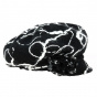Wool Newsboy Cap with Flower - Traclet