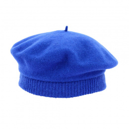 Children's Merino Wool Royal Blue Beret - Traclet
