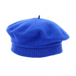 Children's Royal Blue Merino Wool Beret - Traclet