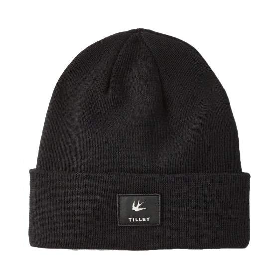 Black Merino Wool Boreal Beanie - Tilley