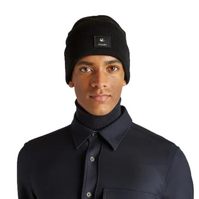 Bonnet Boréal Laine Mérinos Noir - Tilley