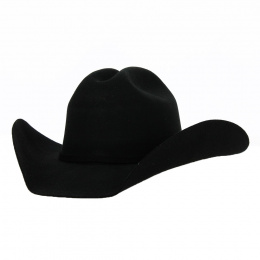 Black Wool Felt Back Roads Hat - Bullhide