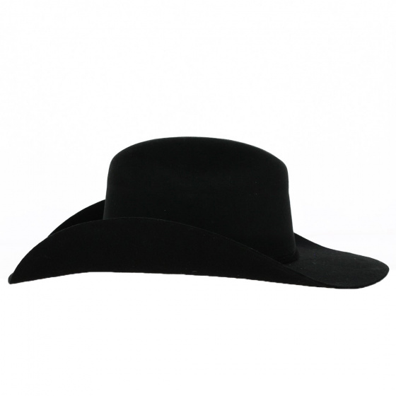 Chapeau Back Roads Feutre Laine Noir - Bullhide