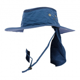 Navy Bermuda Hat with Neck Cover - Traclet