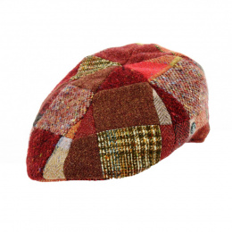 Curved Wool Patchwork Cap Burgundy - City Sport