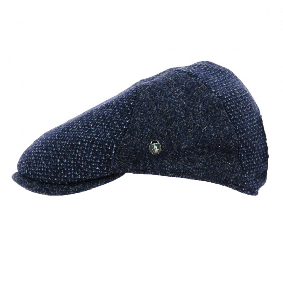 Casquette Plate Fantaisie Laine Bleu - City Sport