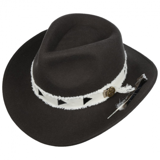 Western Hat Wool Felt Gray - Stetson