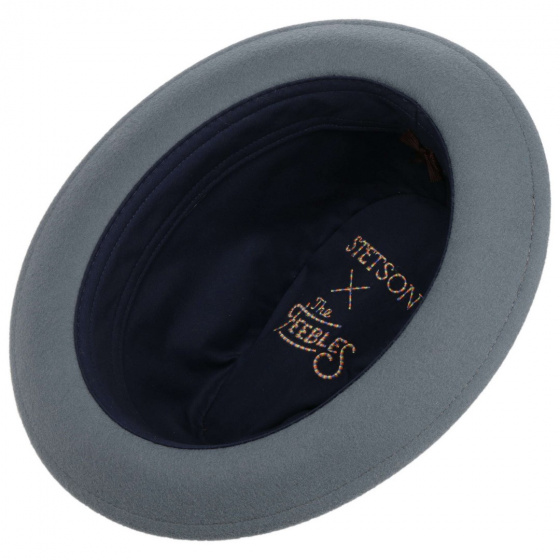 Light Blue Wool Felt Trilby Hat - Stetson Light Blue Wool Felt Trilby Hat - Stetson