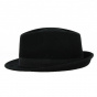 Black Felt Trilby Hat - Traclet