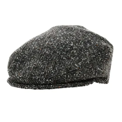 Casquette Plate Chevrons Noir - Traclet Reference : 18537 | Chapellerie Traclet