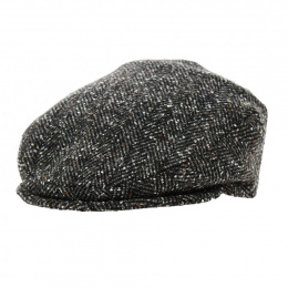 Black Chevron Flat Cap - Traclet