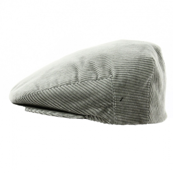 Grey Velvet Flat Cap - Traclet